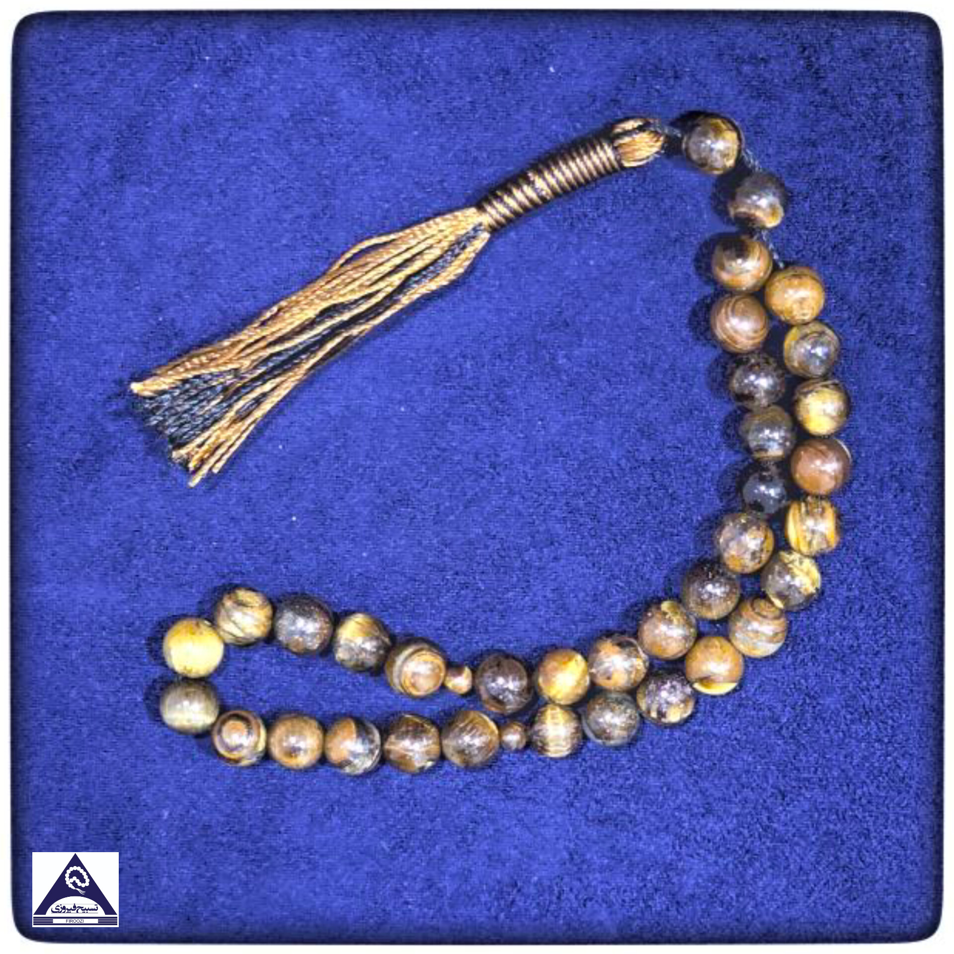 تسبیح سنگ تایگر نمره 8 کوتاه