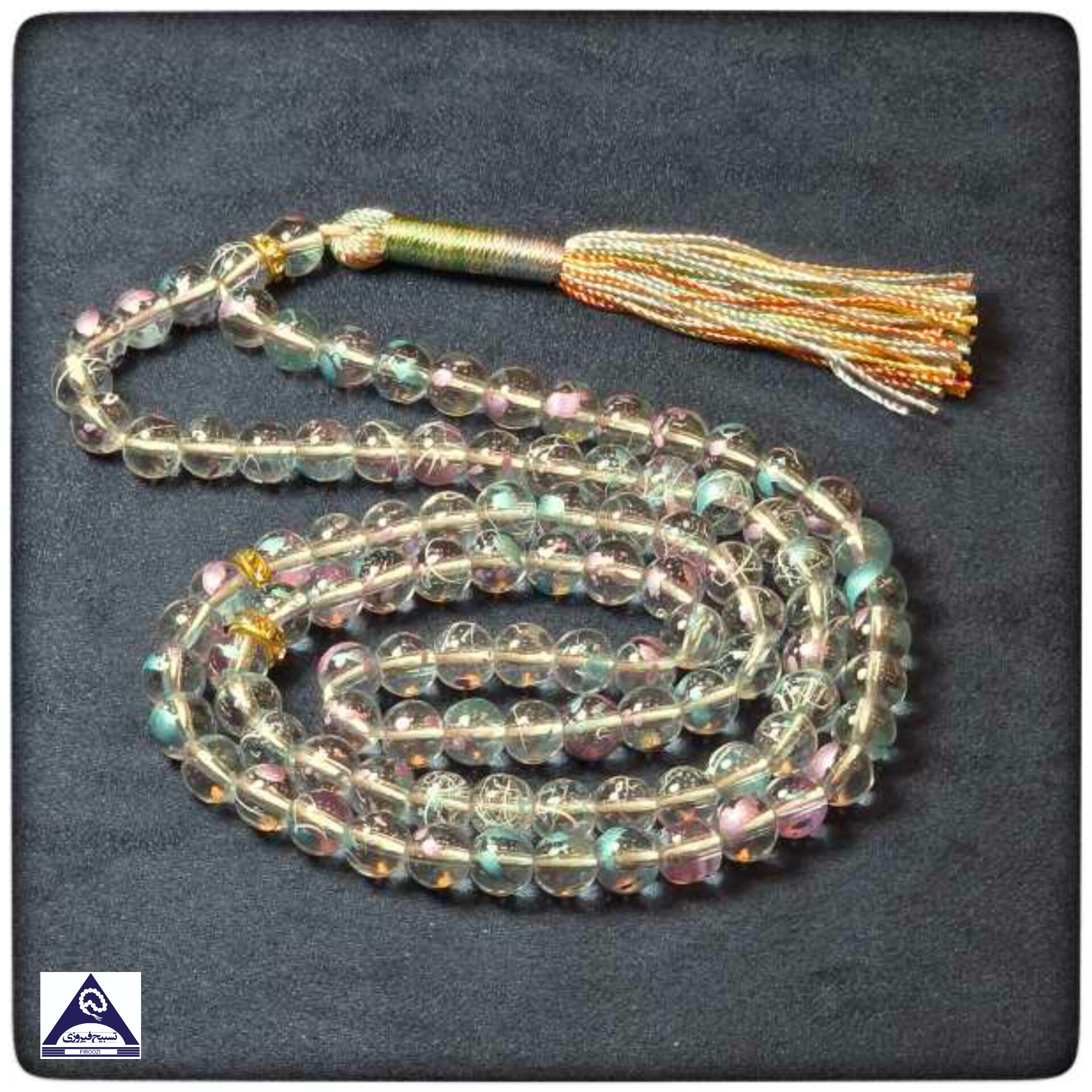 تسبیح شیشه بلوری نمره 8