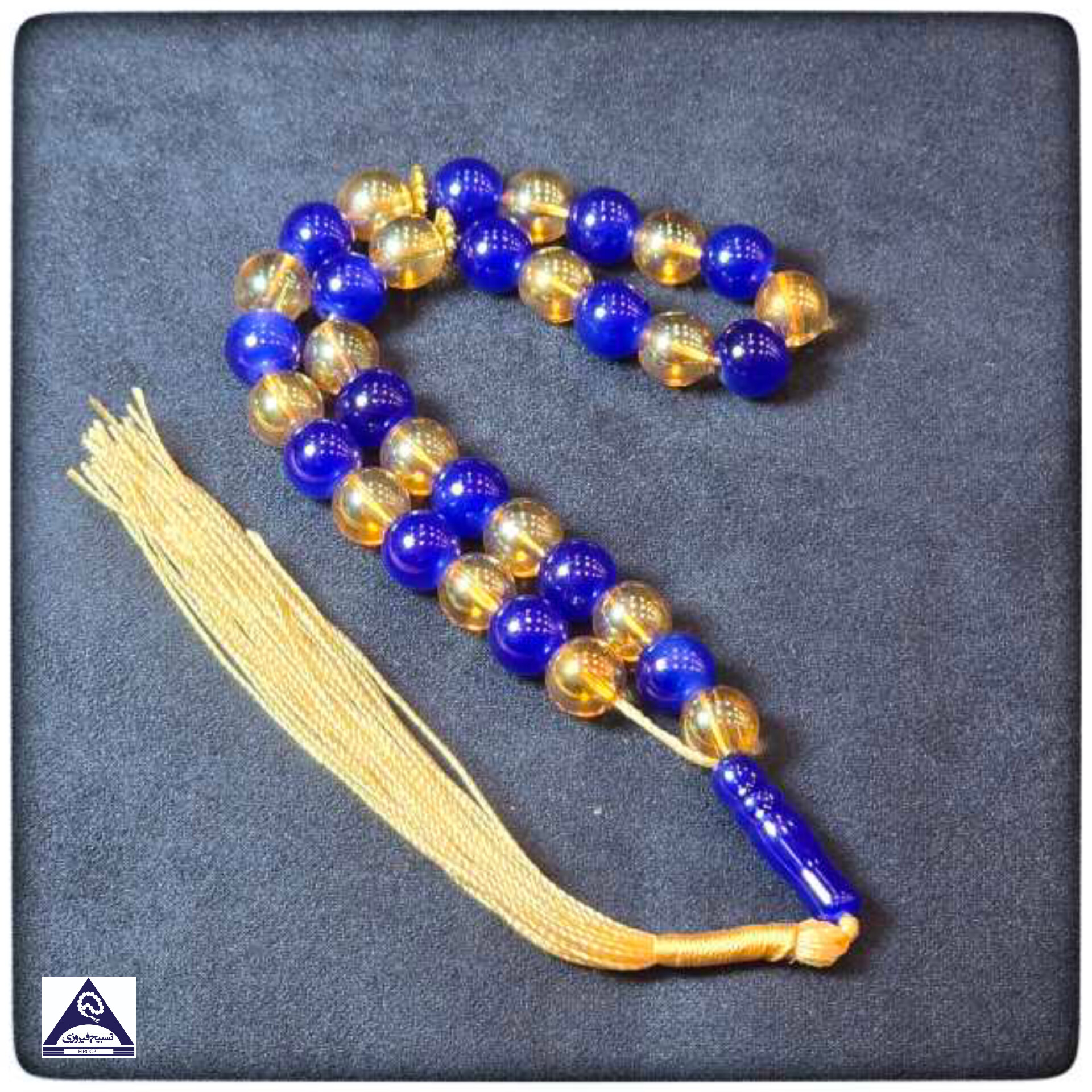 تسبیح شیشه الکساندریت دورنگ نمره 10