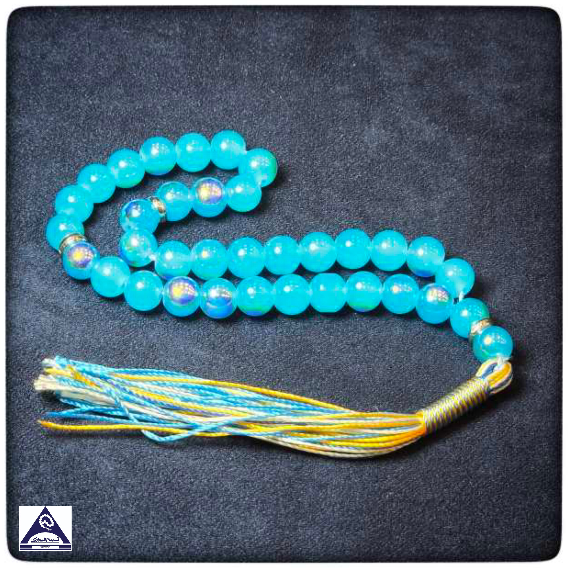 تسبیح شیشه پاستیلی نمره 8 کوتاه