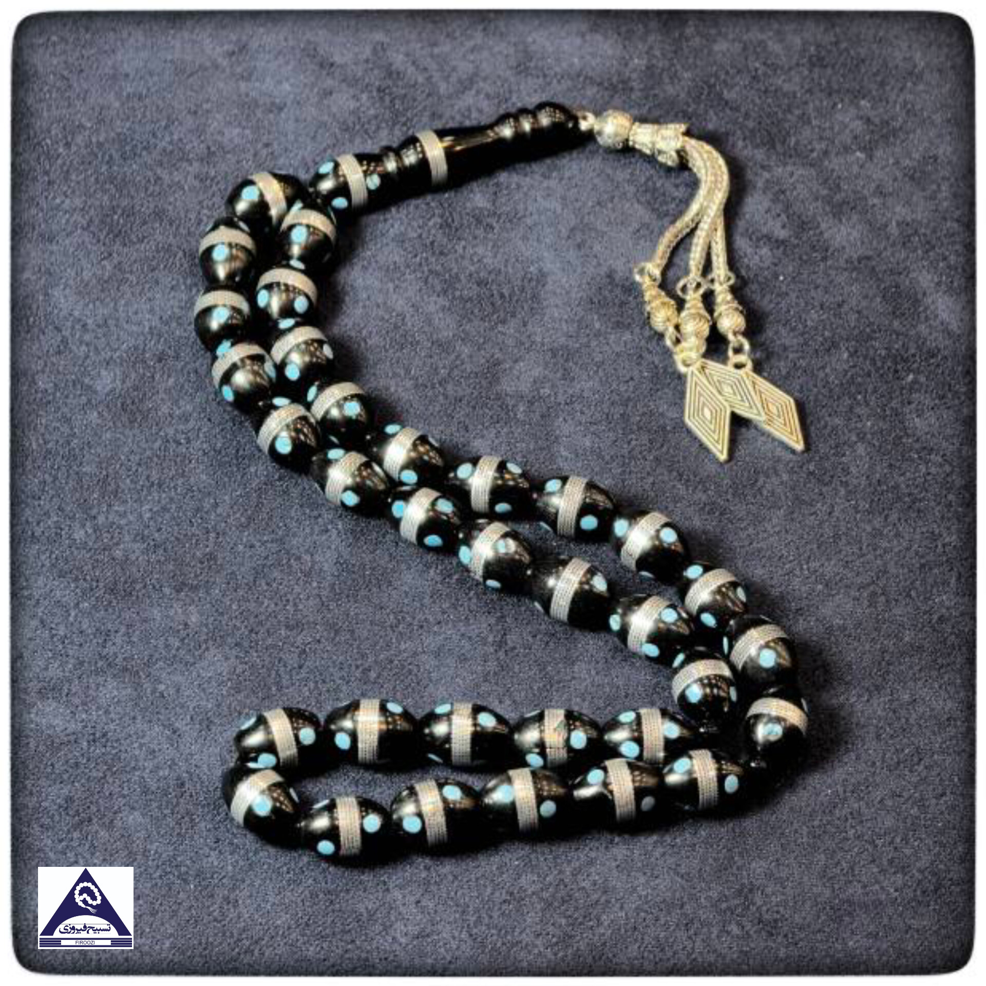 تسبیح چوب کوک هلی مینا کاری مصری